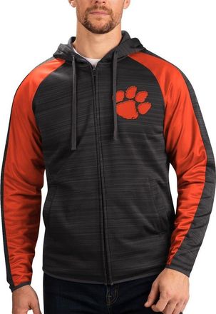 G-III Sports by Carl Banks Mens G-III Sports by Carl Banks Black Clemson Tigers Neutral Zone Raglan Full-Zip Track Jacket Hoodie at Nordstrom, Size Xx-Large