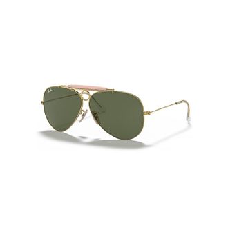Ray-Ban Shooter Sonnenbrillen Arista Gold Fassung Gr&uuml;n Glas 62-09