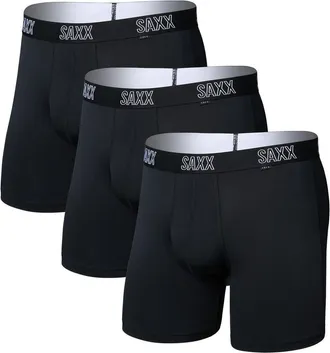 Saxx 3-Pack Boxer Briefs in Black at Nordstrom, Size X-Large