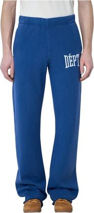 Gallery Dept. Logo Motif Trainingsbroek - Heren - Sweatpants - Blauw - M - Katoen - Broeken