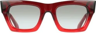 Ferragamo 50mm Gradient Cat Eye Sunglasses in Transparent Dark Red Gradient at Nordstrom
