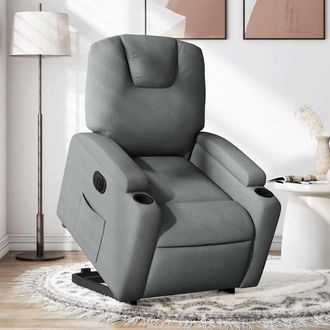 vidaXL Vidaxl - Sill&oacute;n El&eacute;ctrico Reclinable Elevable De Tela Gris Oscuro