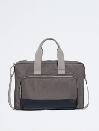Calvin Klein Mens Utility Commuter Bag - Grey