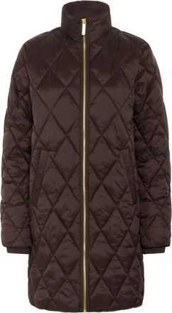 Part Two Gewatteerde Jas met Hoge Kraag - Dames - Parka Jassen - Bruin - M - Polyester - Jassen