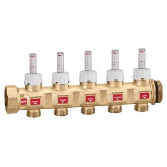 Caleffi Collettore Di Mandata Completo Di Flussometri E Valvole Di Regolazione Portata 8 Derivazioni Caleffi 667785s1 8 - 1 1/4 F