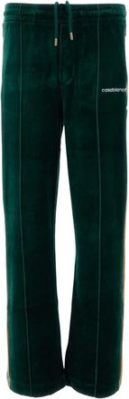 Casablanca Pantaloni della tuta in velluto a righe - - Trousers - Uomo - Verde - L
