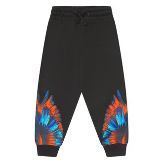 Marcelo Burlon Travel Wings Joggers - male - Marcelo Burlon - Sweatpants - Black - 12 Y - Kids