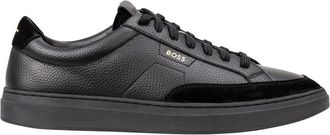 HUGO BOSS Lage sneakers - Heren - Sneakers - Zwart - 45 EU - Leer - Schoenen