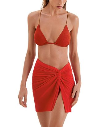 Vix Solid Karen Mini Skirt