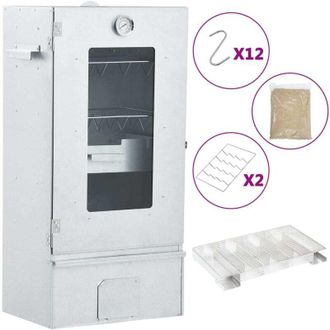 vidaXL Horno Ahumador De Bbq Con Generador Humo Fr&iacute;o Acero Galvanizado Vidaxl