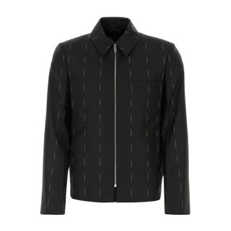 Givenchy Vertical Line Pattern Jacket - male - Givenchy - Light Jackets - Black - M - Jackets
