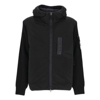 Stone Island Wool Plain Logo Jackets Black 791544134-V0020