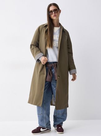 Twik Womens Patterned-lining trench coat