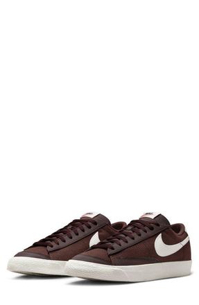 Nike Blazer Low 77 Premium Sneaker in Earth/Sail/Earth/Black at Nordstrom, Size 14