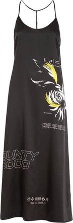 Marcelo Burlon Stijlvolle Maxi Jurk - Dames - Maxi kleedjes - Zwart - XS - Kleedjes