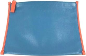 Ferragamo Vintage, unisex, Blauw, ONE Size, Leer, Pre-owned Leather Clutch