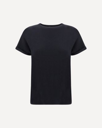 Brunello Cucinelli Cashmere glitter T-shirt Female XL