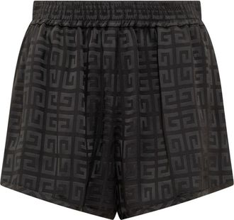 Givenchy Black Logo Print Shorts