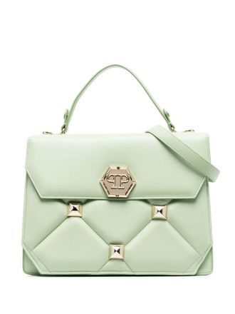 Philipp Plein Shopper verfraaid met studs - Groen