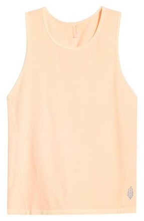 Free People FP Movement Hot Shot Twist Back Tank in Pastel Peach at Nordstrom, Size X-Small