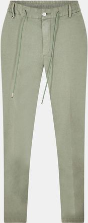 HUGO BOSS Mens Kane Solid Patterned Slim Chinos in Open Green - Size 38W/32L