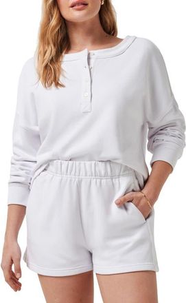 Travis Mathew Octavia Long Sleeve Cotton Henley in White at Nordstrom, Size X-Large