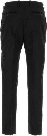 Alexander McQueen Alexander Mcqueen Mens Black Gabardine Pant Cotton - Size EU 48 (Mens)