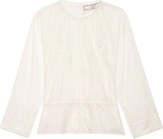 The Great. Victorian Top - Dames - Blouses - Wit - XS - Katoen - Overhemden