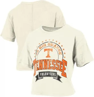 Pressbox Womens Pressbox Natural Tennessee Volunteers Vintage Wash Waist-Length Slub T-Shirt at Nordstrom, Size Xx-Large