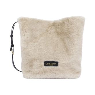 Lancaster Moumoute Bucket Bag - Dames - Tassen - Beige - Maat: ONE Size Zijde