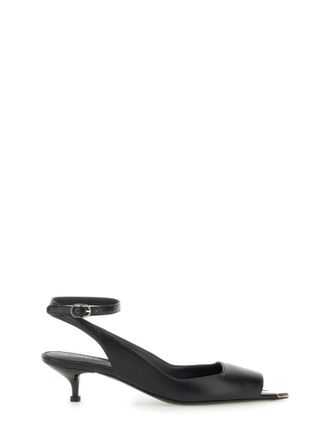 Alexander McQueen Black Solid Punk Sandals