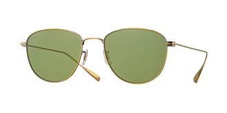 Eyevan 7285 Marti AG Mens Sunglasses Gold Size 52