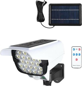 Trade Shop Trade Shop - Telecamera Finta Pannello Solare Con Sensore Di Movimento 66 Led Faretto Ta113