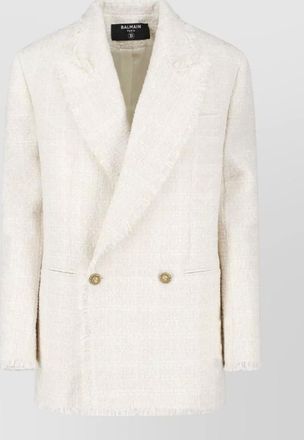 Balmain double breasted blazer gold tone buttons