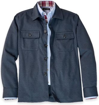 Paul Fredrick Solid Lightweight Shirt Jacket