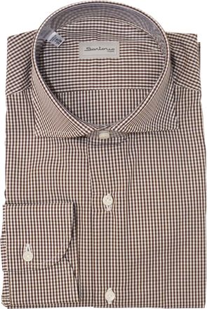 Sartorio Micro Gingham Cotton Dress Shirt
