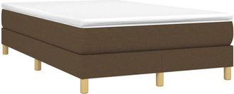 vidaXL Vidaxl - Cama Box Spring Con Colch&oacute;n Tela Marr&oacute;n Oscuro 120x200 Cm