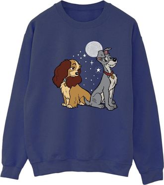 Disney Dames/Dames Lady And The Tramp Maan Sweatshirt (Marineblauw)
