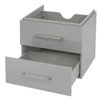 Hhg Hhg - Nunca Usado] Premium Lavabo Mueble 240, Lavabo Mueble Lavabo Muebles De Ba&ntilde;o, Alto Brillo 60cm, Gris