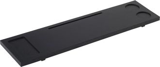 Aquanova Handgefertigtes Premium Badewannen-Tablett Mink aus massiven Eichenholz, 90 x 22 cm, Schwarz