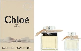 Chlo&eacute; Chlo&eacute; Womens Chloe Eau de Parfum 75ml + Eau de 20ml Gift Set for Her - Rose - One Size
