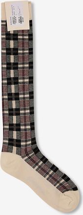 Jacob Cohen Karierte Socken aus Baumwolle und Kaschmir