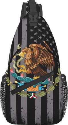 Generic Mexico Mexican Eagle Flag Shoulder Bag Trendy Chest Bag Anti Theft Fanny Pack For Runner Traveling Men