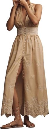 Shoshanna Marquerite Dress In Khaki/optic