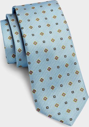 Canali Chevron Medallion Silk Tie