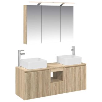 vidaXL Juego De Muebles De Ba&ntilde;o 4 Pcs Roble Sonoma 100 X 14,5 X 70 Cm Vidaxl
