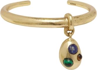 Alemais Womens Jem Rainbow Stone Egg Drop Bangle In Gold Multi