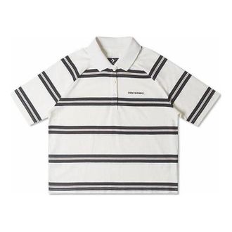 Converse Marquis Short-Sleeve Polo Asia Sizing White Black 10026505-A01