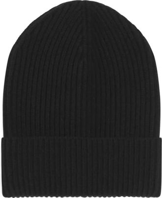 Dolce & Gabbana Geribbelde gebreide beanie - Dames - Hoeden - Zwart - ONE Size - Accessoires