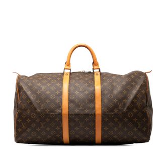 Louis Vuitton Coated Canvas Monogram Keepall 55